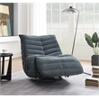 ACME Talmon Chenille Upholstered Glider Recliner with Swivel in Shadow Dark Gray