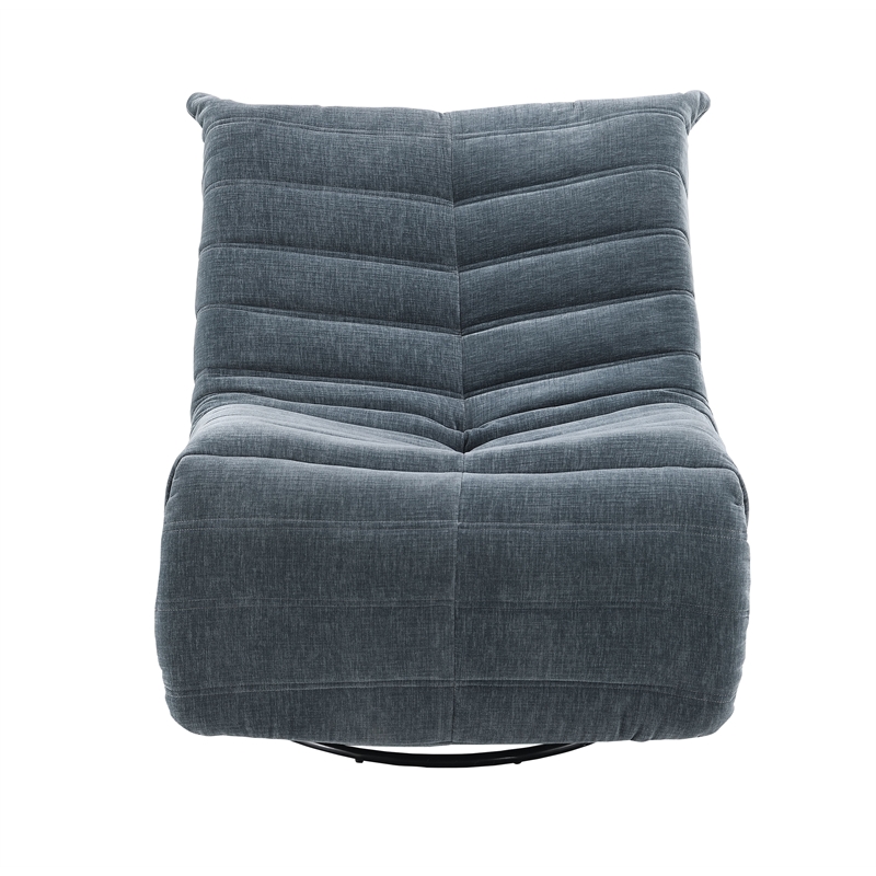 ACME Talmon Chenille Upholstered Glider Recliner with Swivel in Shadow Dark Gray