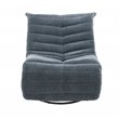 ACME Talmon Chenille Upholstered Glider Recliner with Swivel in Shadow Dark Gray