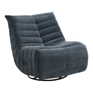 acme talmon chenille upholstered glider recliner with swivel in shadow dark gray