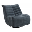 ACME Talmon Chenille Upholstered Glider Recliner with Swivel in Shadow Dark Gray