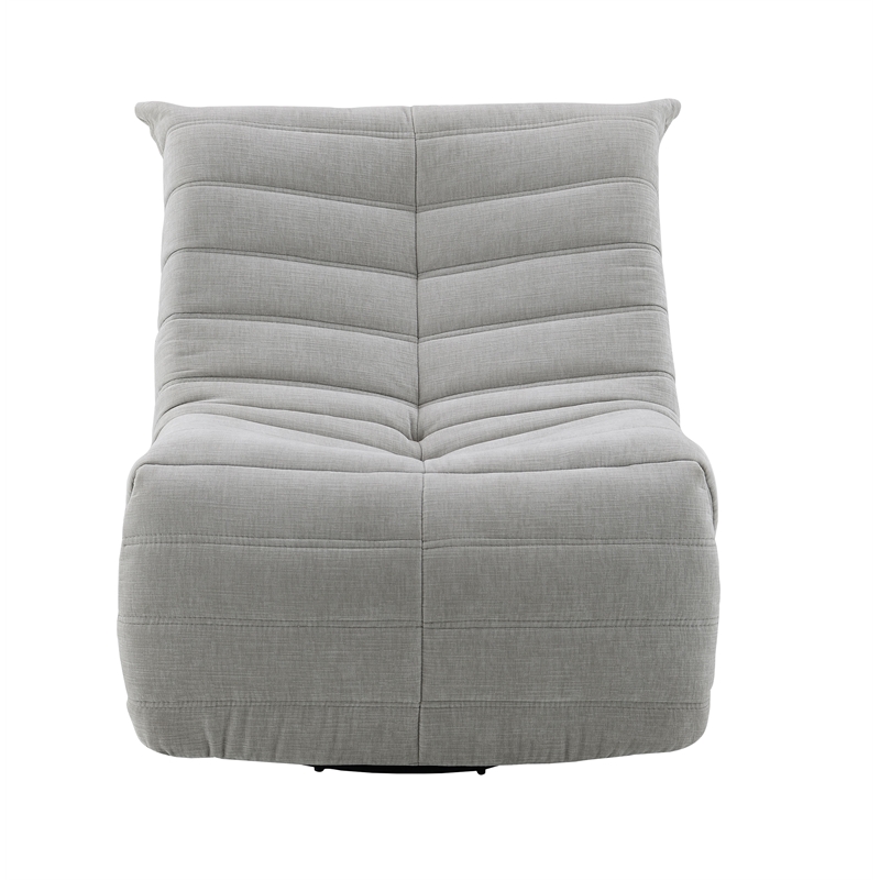 ACME Talmon Chenille Upholstered Glider Recliner with Swivel in Light Gray