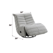 ACME Talmon Chenille Upholstered Glider Recliner with Swivel in Light Gray