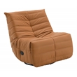 ACME Talmon Faux Leather Upholstered Glider Recliner with Swivel in Orange