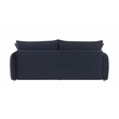 ACME Irina Velvet Fabric Upholstered Sofa with Sleeper and 3 Pillows in Blue