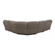 ACME Kantu Faux Leather Upholstered Motion Sectional Sofa in Brown