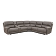 ACME Kantu Faux Leather Upholstered Motion Sectional Sofa in Brown