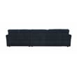 ACME Breton Fabric Upholstered Sectional Sofa with 4 Pillows in Blue