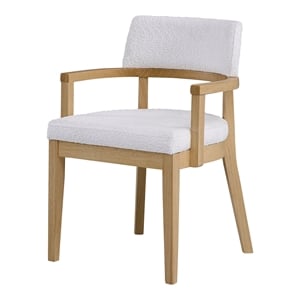 ACME Kasem Wood/Fabric Side Chair with Tapered Legs in Gorge & Oak (Set of 2)