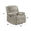 ACME Zuriel Power Motion Recliner w/USB in Beige Synthetic Leather
