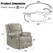 ACME Zuriel Power Motion Recliner w/USB in Beige Synthetic Leather