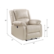 ACME Zuriel Power Motion Recliner w/USB in Beige Synthetic Leather