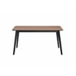 ACME Rebi Contemporary Wood Rectangular Dining Table in Walnut and Black