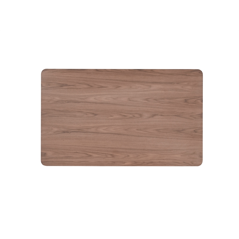 ACME Rebi Contemporary Wood Rectangular Dining Table in Walnut and Black