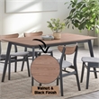 ACME Rebi Contemporary Wood Rectangular Dining Table in Walnut and Black