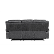 ACME Zubaida Microfiber Upholstered Power Motion Sofa in Dark Gray