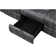 ACME Zubaida Microfiber Upholstered Power Motion Sofa in Dark Gray