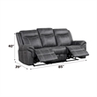 ACME Zubaida Microfiber Upholstered Power Motion Sofa in Dark Gray