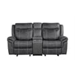 ACME Zubaida Microfiber Upholstered Power Motion Loveseat in Dark Gray