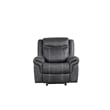 ACME Zubaida Microfiber Upholstered Power Motion Glider Recliner in Dark Gray