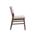 ACME Seda Wood & Fabric Upholstered Side Chair in Dusty Mauve/Walnut (Set of 2)