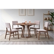 ACME Seda Wood & Fabric Upholstered Side Chair in Dusty Mauve/Walnut (Set of 2)