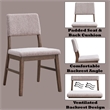 ACME Seda Wood & Fabric Upholstered Side Chair in Dusty Mauve/Walnut (Set of 2)