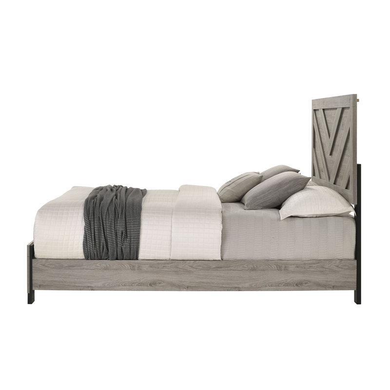 ACME Mari Queen Bed in Light Gray