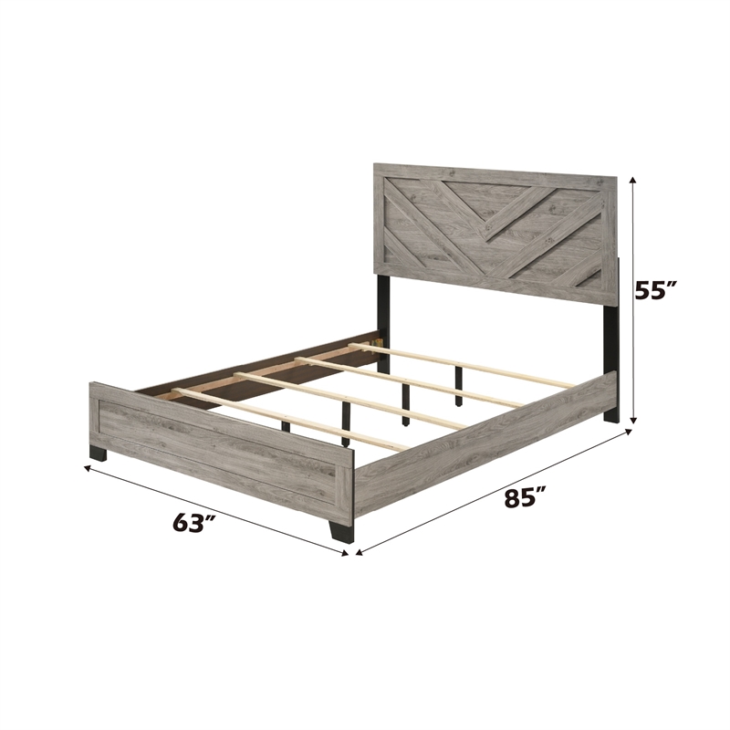 ACME Mari Queen Bed in Light Gray