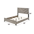 ACME Mari Queen Bed in Light Gray