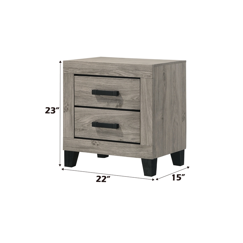 ACME Mari Nightstand in Light Gray