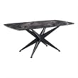 ACME Klaus Dining Table in Crystal Tempered Glass Top & Black