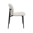 ACME Klaus Side Chair (Set-2) in White Boucle & Black