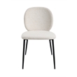 ACME Klaus Side Chair (Set-2) in White Boucle & Black