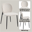 ACME Klaus Side Chair (Set-2) in White Boucle & Black
