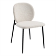 ACME Klaus Side Chair (Set-2) in White Boucle & Black