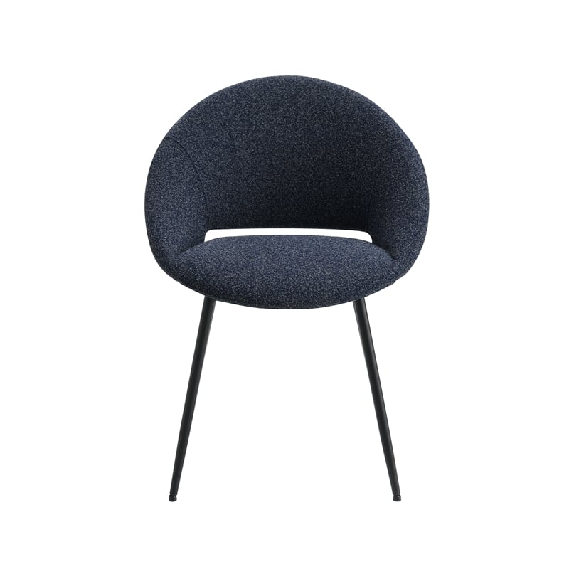 ACME Klaus Side Chair (Set-2) in Black Boucle & Black