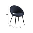 ACME Klaus Side Chair (Set-2) in Black Boucle & Black