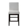 ACME Edwyn Counter Height Chair (Set-2) in Gray Linen & Espresso