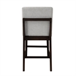 ACME Edwyn Counter Height Chair (Set-2) in Gray Linen & Espresso