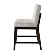 ACME Edwyn Counter Height Chair (Set-2) in Gray Linen & Espresso