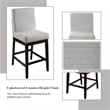 ACME Edwyn Counter Height Chair (Set-2) in Gray Linen & Espresso