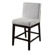 ACME Edwyn Counter Height Chair (Set-2) in Gray Linen & Espresso
