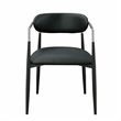 ACME Jaramillo Arm Chair (Set-2) in Black Synthetic Leather