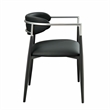 ACME Jaramillo Arm Chair (Set-2) in Black Synthetic Leather