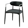 ACME Jaramillo Arm Chair (Set-2) in Black Synthetic Leather