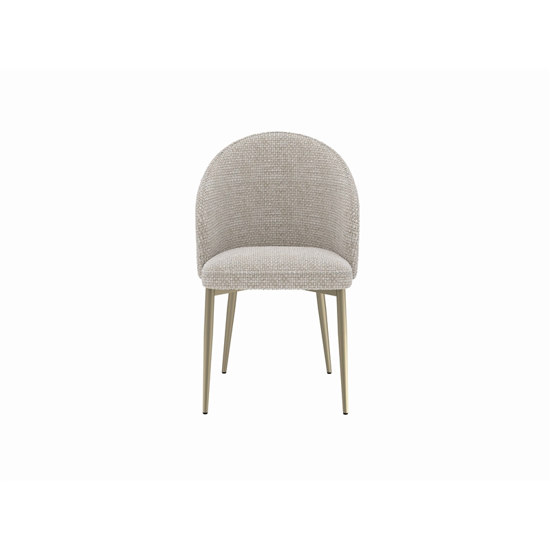 ACME Cora Side Chair (Set-2) in Champange Fabric