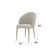ACME Cora Side Chair (Set-2) in Champange Fabric