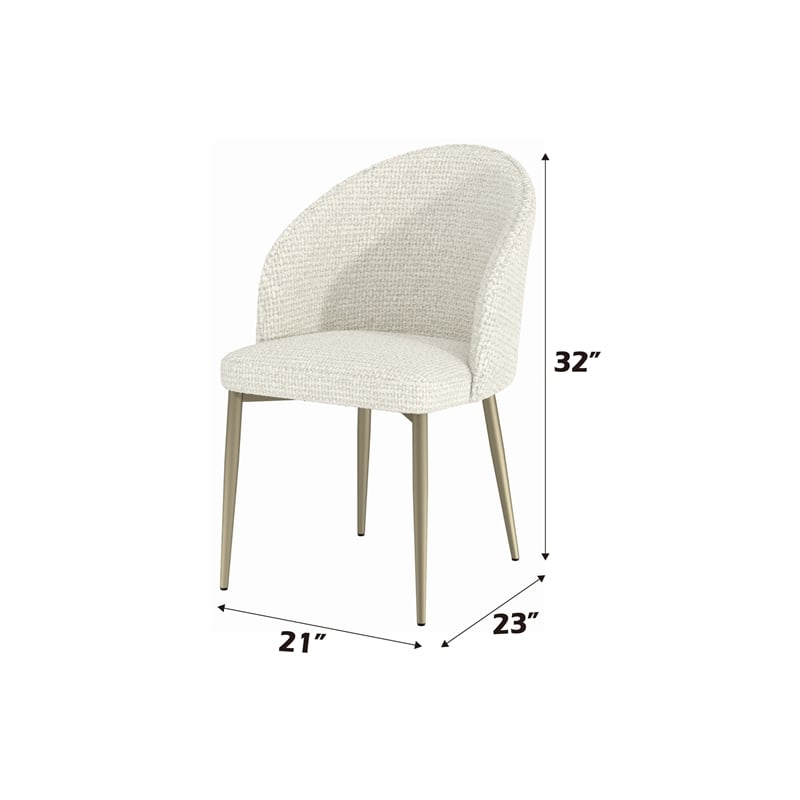 ACME Cora Side Chair (Set-2) in White Fabric
