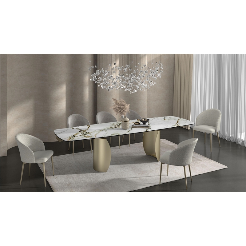 ACME Cora Side Chair (Set-2) in White Fabric
